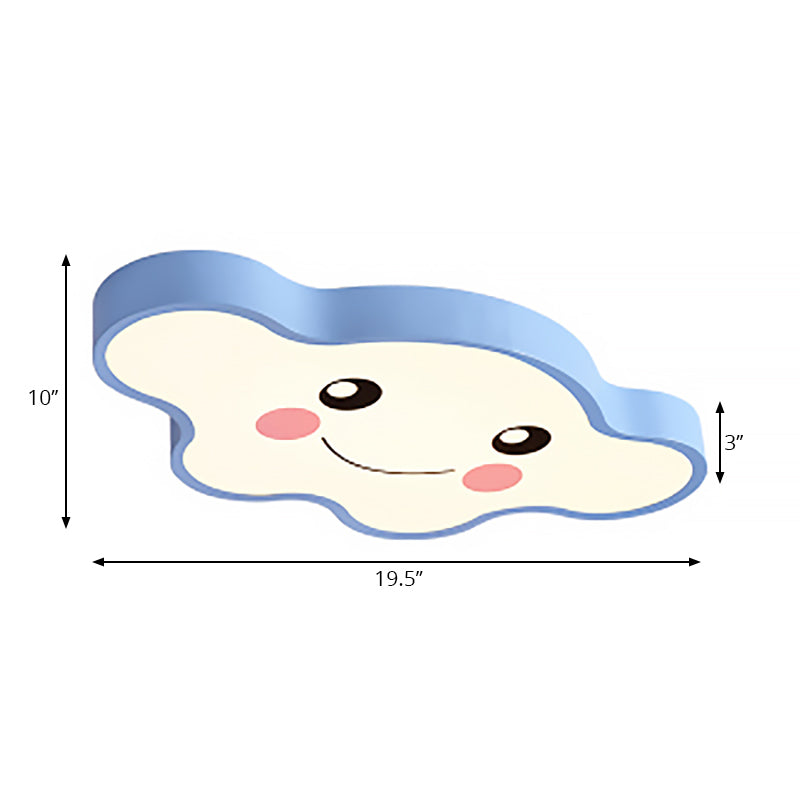 Cloudy Kid Bedroom Ceiling Light - Acrylic Cartoon Flush Mount