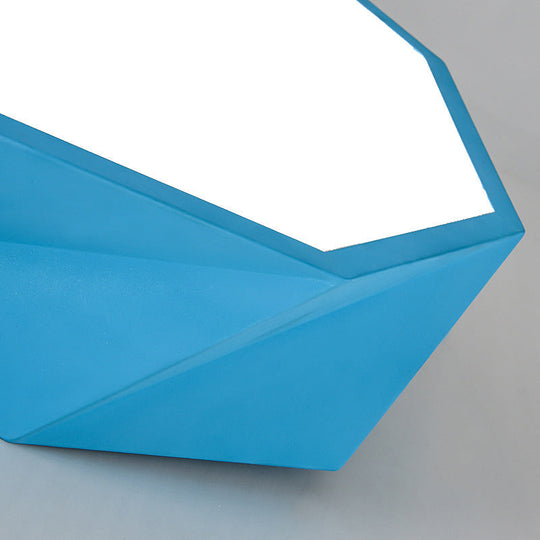 Modern Led Octagon Game Room Ceiling Light - Acrylic Flat Mount