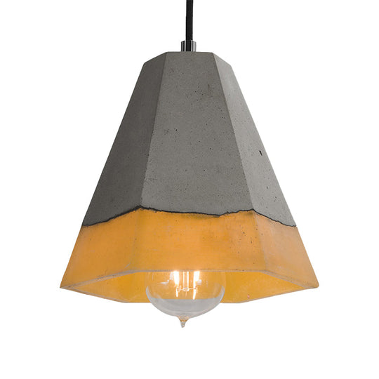 Nordic Grey Dome/Cone/Barn Shaped Hanging Light For Kitchen Bar Ceiling - 1 Head Pendant / E