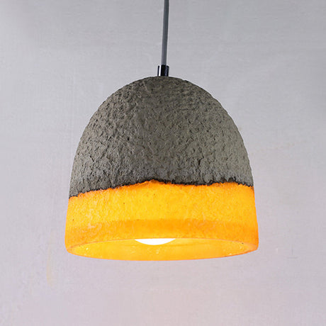 1-Head Nordic Grey Dome/Cone/Barn Ceiling Pendant - Kitchen Bar Hanging Light