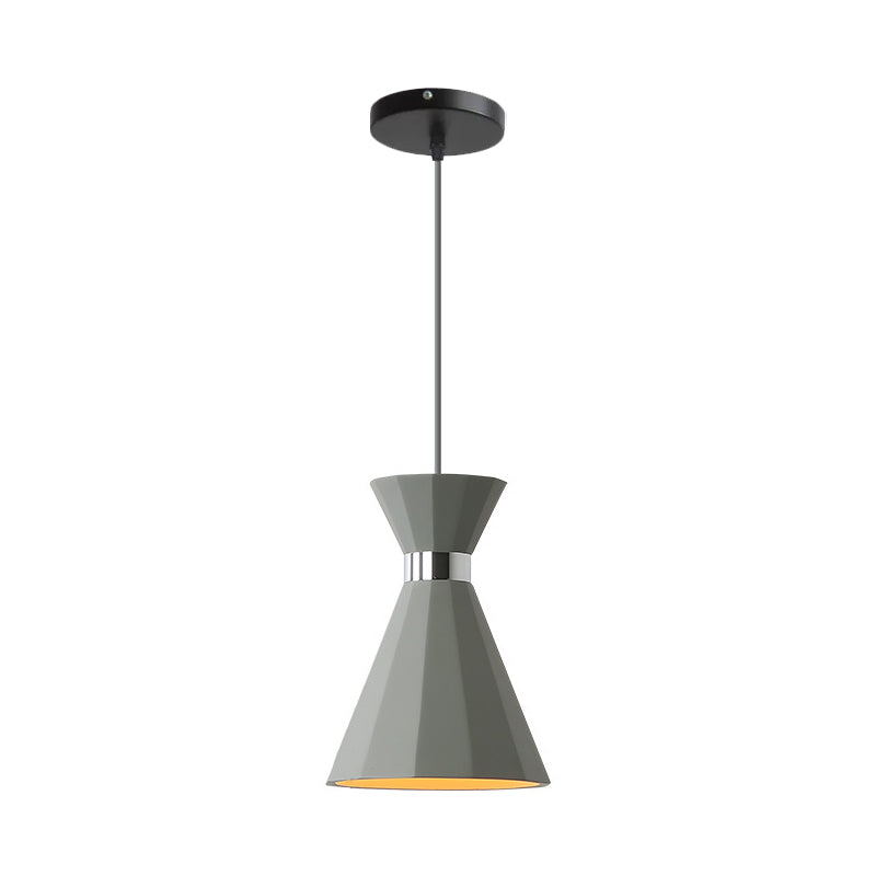 8.5’/10.5’ Nordic Grey Cement Suspension Light - Head Hourglass Ceiling Pendant For Dining Room