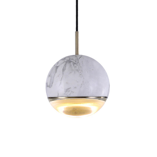 Modern Nordic Hanging Pendant Light - Led Marble Suspension In Multiple Sizes And Colors