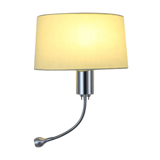 Modern Flush Wall Sconce With Half-Empire Shade - 1 Head Bedroom Spotlight Lamp For Reading