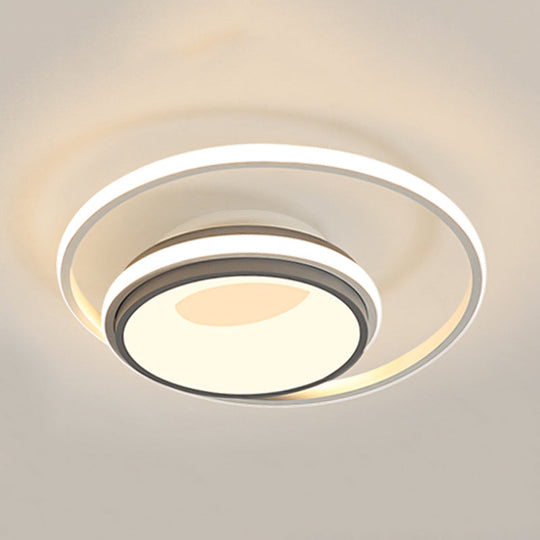Contemporary Led Ceiling Mount Light For Nursing Rooms Grey / Warm