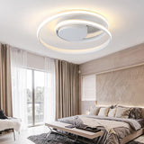 Modern Led Ceiling Lamp For Kids Bedroom & Hallway - Acrylic Strap Circle Mount