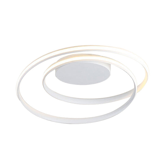 Modern Led Ceiling Lamp For Kids Bedroom & Hallway - Acrylic Strap Circle Mount