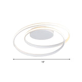 Modern Led Ceiling Lamp For Kids Bedroom & Hallway - Acrylic Strap Circle Mount