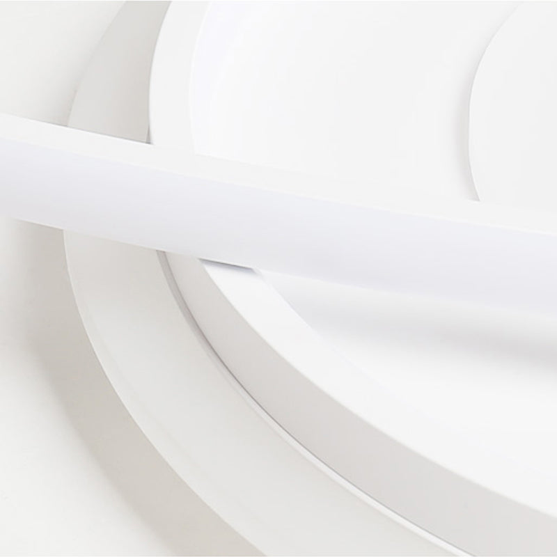 Contemporary Led Ceiling Mount Light With Acrylic Panel - Planet Slim Design White Ideal For Girls