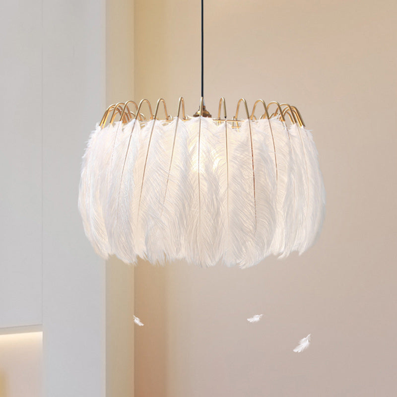 Nordic Pendant Light Kit - Feather Sheer Acrylic White