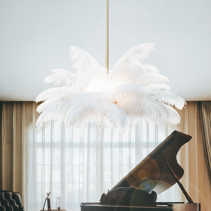 Nordic Pendant Light Kit - Feather Sheer Acrylic White / H