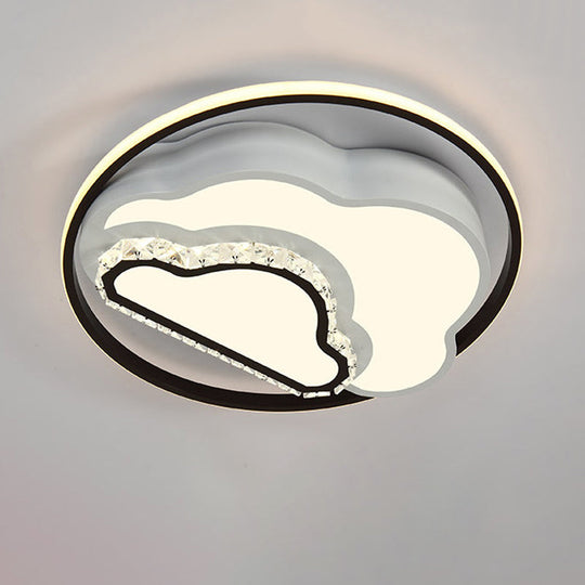 Modern Led Acrylic Star Flushmount Ceiling Light - White Flush Mount For Bedrooms