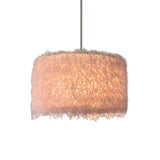 Pink & White Feather Pendant Lamp - Nordic Style