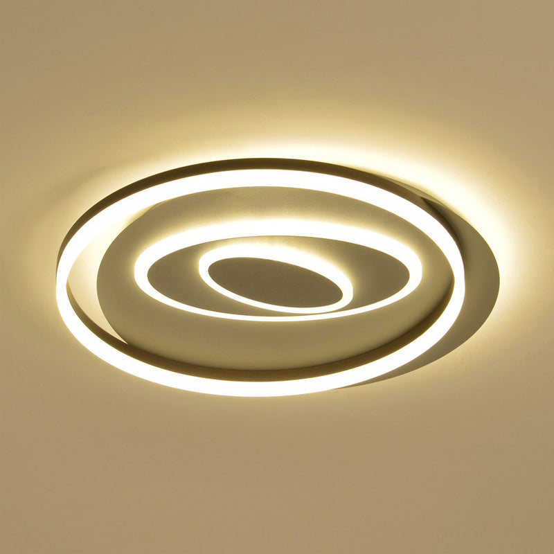 Modern Black Circle Flush Mount Led Ceiling Lamp For Child’s Bedroom