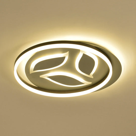 Modern Black Circle Flush Mount Led Ceiling Lamp For Child’s Bedroom