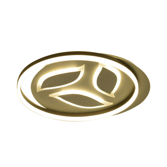 Modern Black Circle Flush Mount Led Ceiling Lamp For Child’s Bedroom