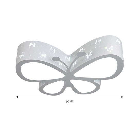 Kindergarten Butterfly Ceiling Light - Cartoon Led Flush Mount Fixture