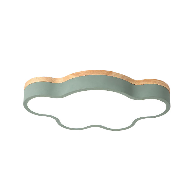 Eye-Caring Led Flush Mount Ceiling Light For Baby Bedroom - Nordic Style