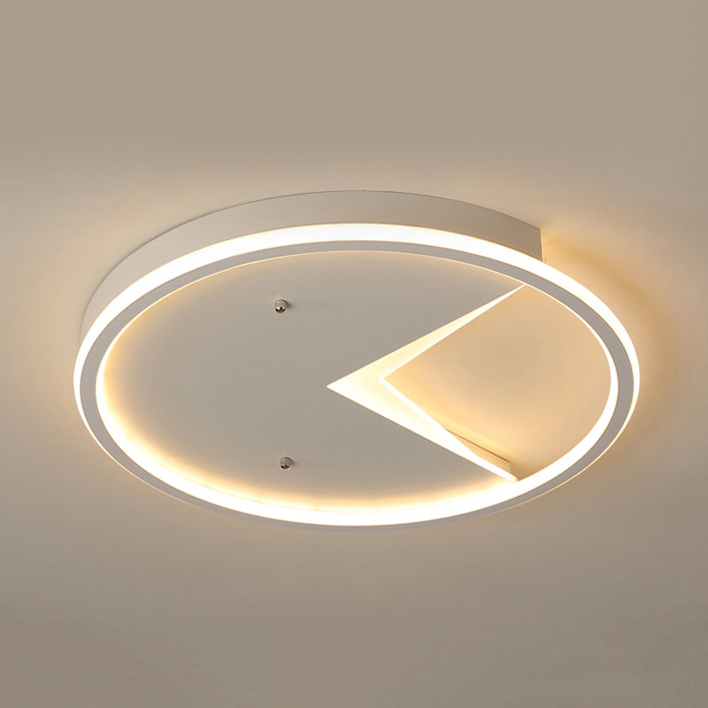Sleek Slim Panel Led Flush Ceiling Light For Dining Room - Creative Circle Design With Acrylic