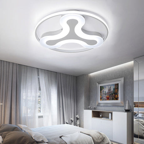 Modern Acrylic Led Ceiling Lamp - Stylish Y-Shaped Flush Light In White For Foyer Or Hotel / 17
