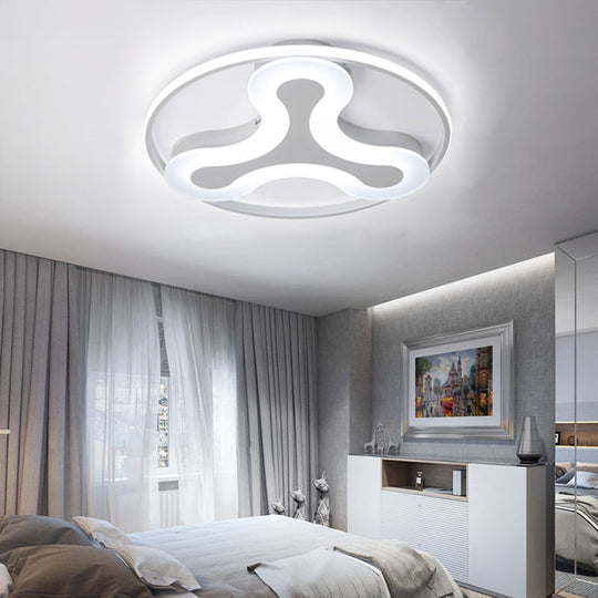 Modern Acrylic Led Ceiling Lamp - Stylish Y-Shaped Flush Light In White For Foyer Or Hotel / 17