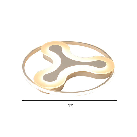 Modern Acrylic Led Ceiling Lamp - Stylish Y - Shaped Flush Light In White For Foyer Or Hotel