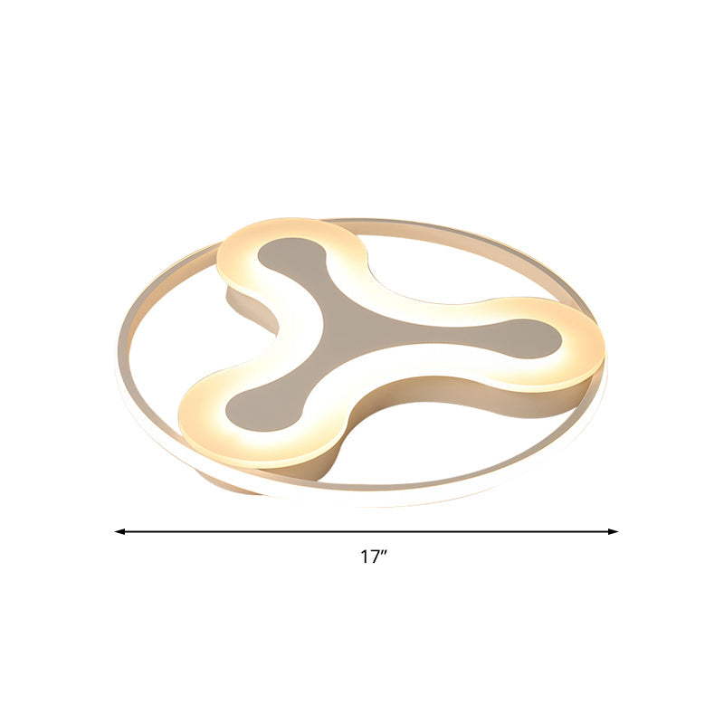 Modern Acrylic Led Ceiling Lamp - Stylish Y-Shaped Flush Light In White For Foyer Or Hotel