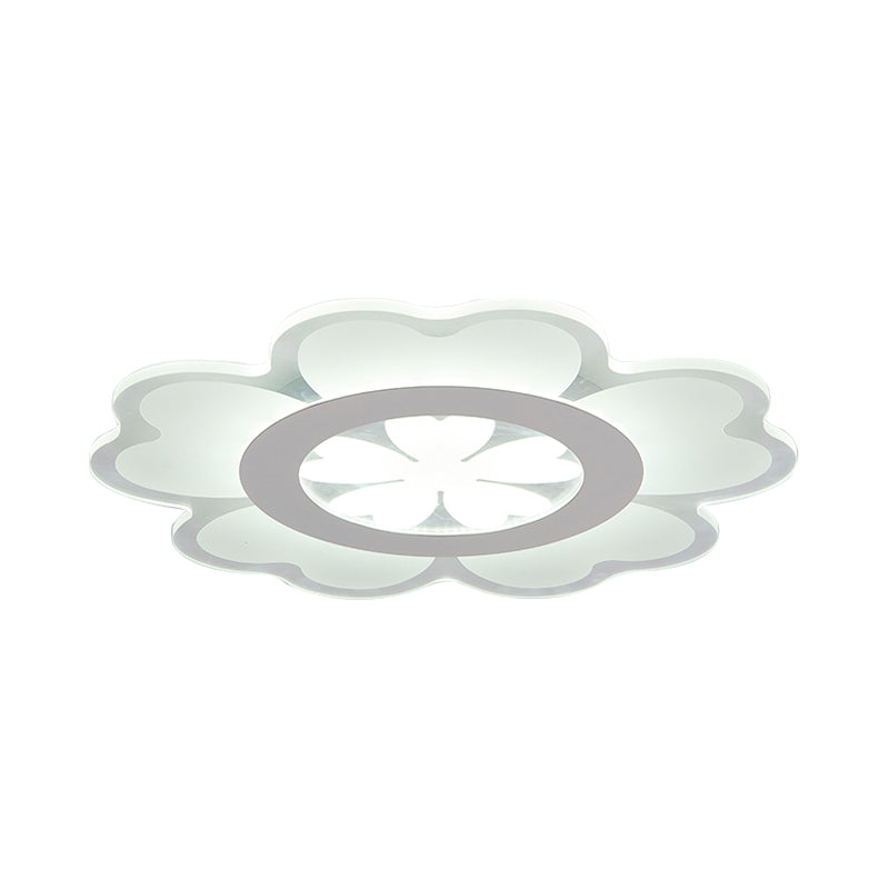 Heart - Shaped Petal Ceiling Light With Led Flush Mount For Kid’s Room