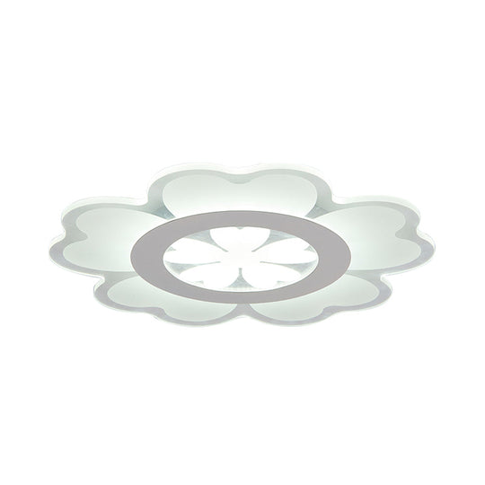 Heart-Shaped Petal Ceiling Light With Led Flush Mount For Kids Room