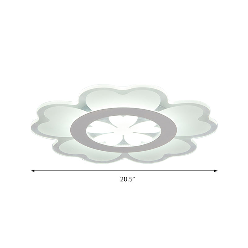 Heart - Shaped Petal Ceiling Light With Led Flush Mount For Kid’s Room