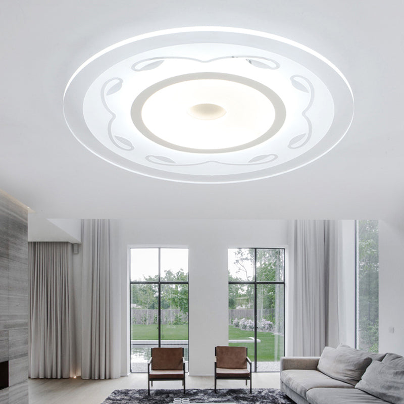 Modern Acrylic Flower Shape Ceiling Lamp In White - Perfect For Childs Bedroom