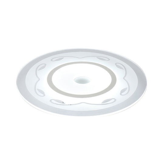 Modern Acrylic Flower Shape Ceiling Lamp In White - Perfect For Child’s Bedroom / 16.5’