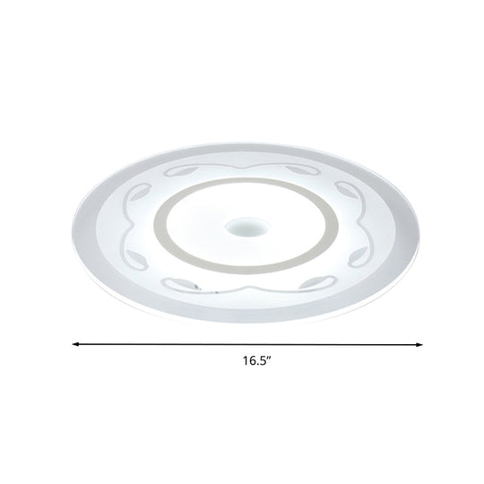 Modern Acrylic Flower Shape Ceiling Lamp In White - Perfect For Child’s Bedroom