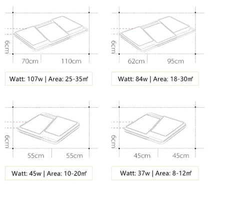 Modern Ceiling Lights Remote Dimmable Led Lamp Fixture For Dining Living Room Bedroom Kitchen Home