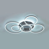 2/3/5 - Light Flush Ceiling Light With Brown Acrylic Shade - Warm/White For Living Room 6 / White