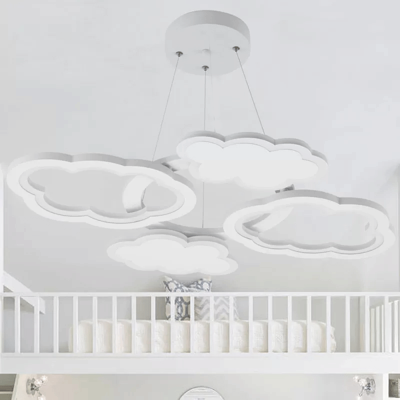 Lena’s Nordic Acrylic Cloud Led Bedroom Pendant - Warm/White Light White / Lighting