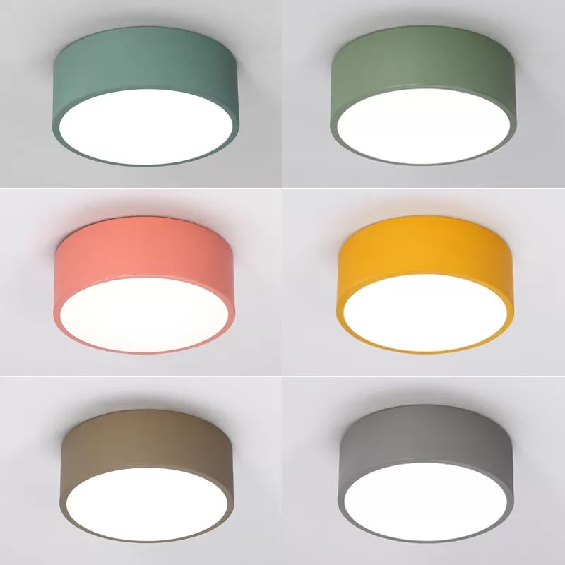 Nordic Stylish Acrylic Round Small Ceiling Lamp For Kindergarten Bathroom