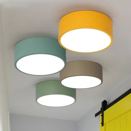 Nordic Stylish Acrylic Round Small Ceiling Lamp For Kindergarten Bathroom