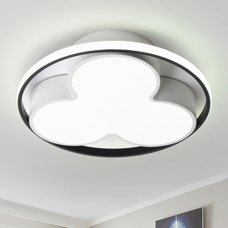 Flower Ceiling Mount Led Light For Child Bedroom - Nordic Style Acrylic Lamp White / 19.5