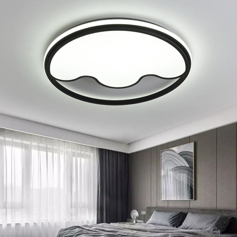 Modern Animal Paw Led Flush Mount Ceiling Light For Study Room - Eye - Caring & Acrylic Lamp Black