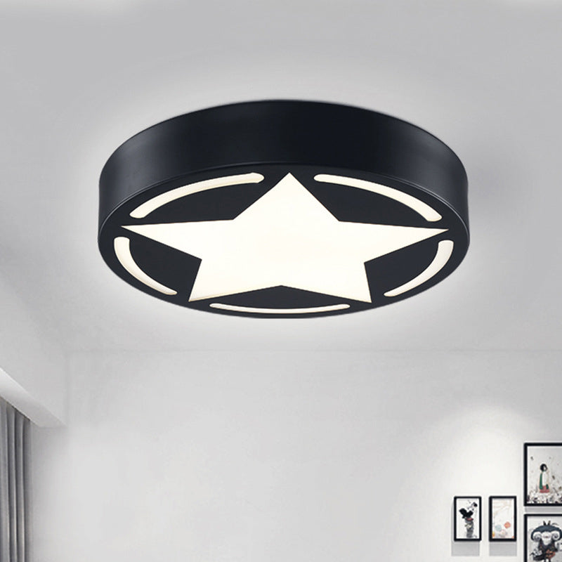 Modern Acrylic Star Ceiling Light For Childrens Bedroom - Flush Mount Fixture