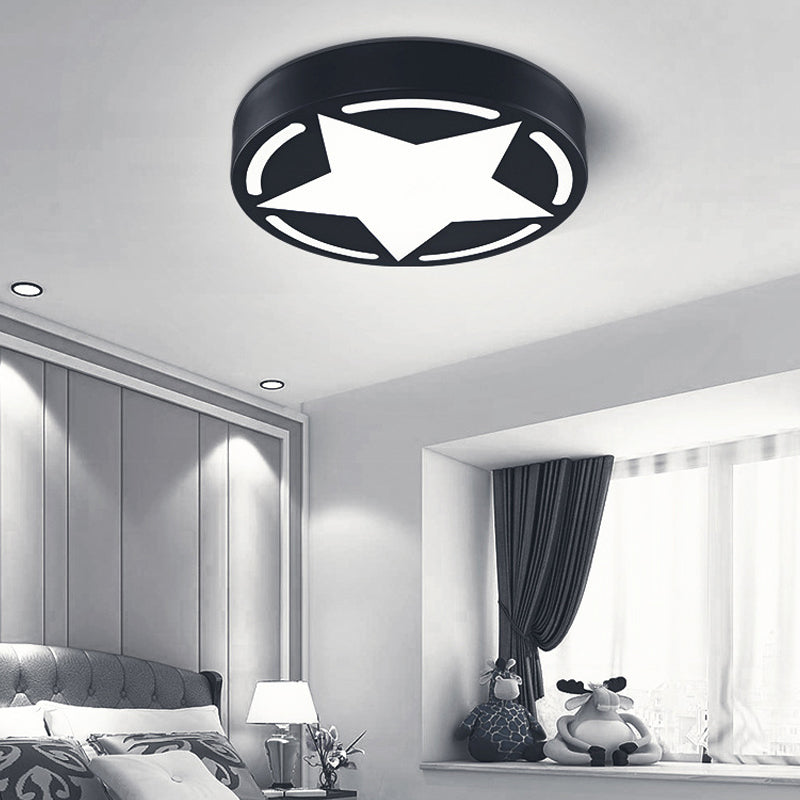 Modern Acrylic Star Ceiling Light For Children’s Bedroom - Flush Mount Fixture