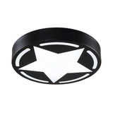 Modern Acrylic Star Ceiling Light For Childrens Bedroom - Flush Mount Fixture