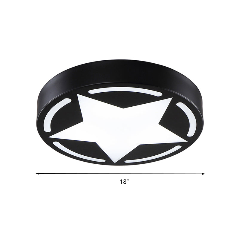 Modern Acrylic Star Ceiling Light For Childrens Bedroom - Flush Mount Fixture