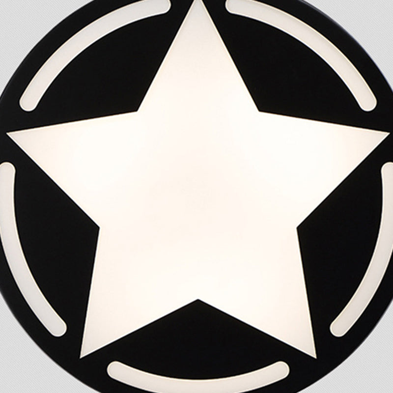 Modern Acrylic Star Ceiling Light For Children’s Bedroom - Flush Mount Fixture