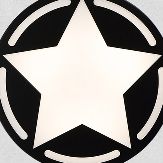 Modern Acrylic Star Ceiling Light For Childrens Bedroom - Flush Mount Fixture