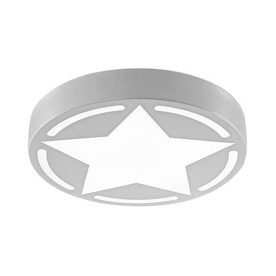 Modern Acrylic Star Ceiling Light For Childrens Bedroom - Flush Mount Fixture