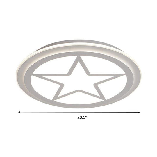 Modern White Acrylic Star Ceiling Light For Children’s Bedroom