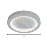 Nordic White Led Circular Flush Ceiling Light For Living Room