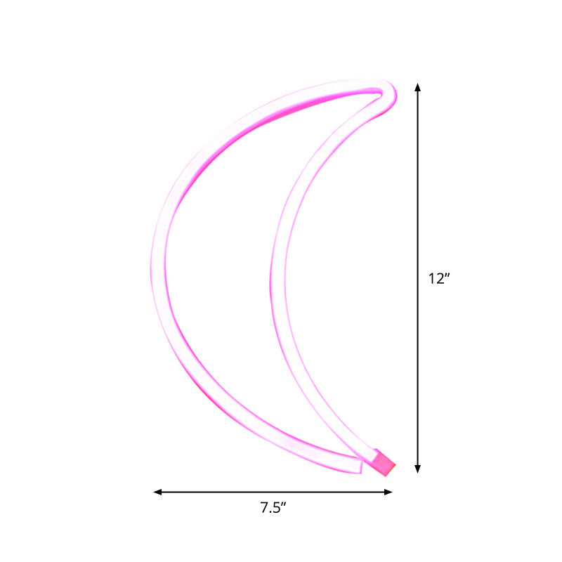 White Crescent Usb Wall Nightstand Lamp: Modern Led Lighting For Girls Room