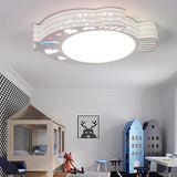 Modern White Acrylic Round Flush Mount Ceiling Light For Bedroom / B
